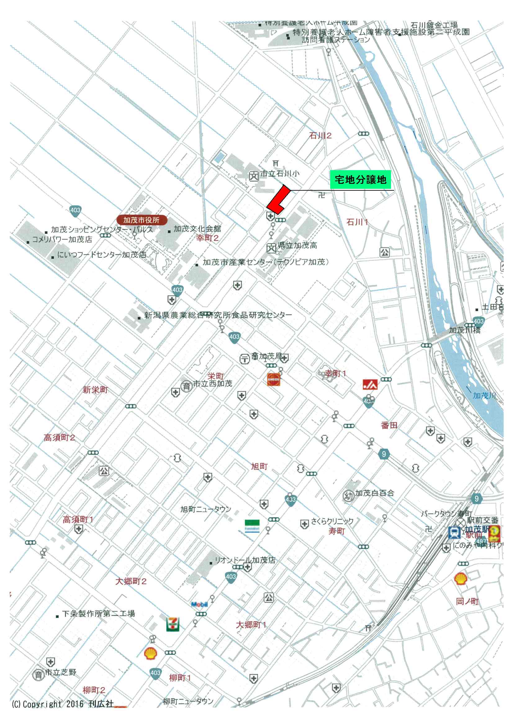 石川造成地案内図
